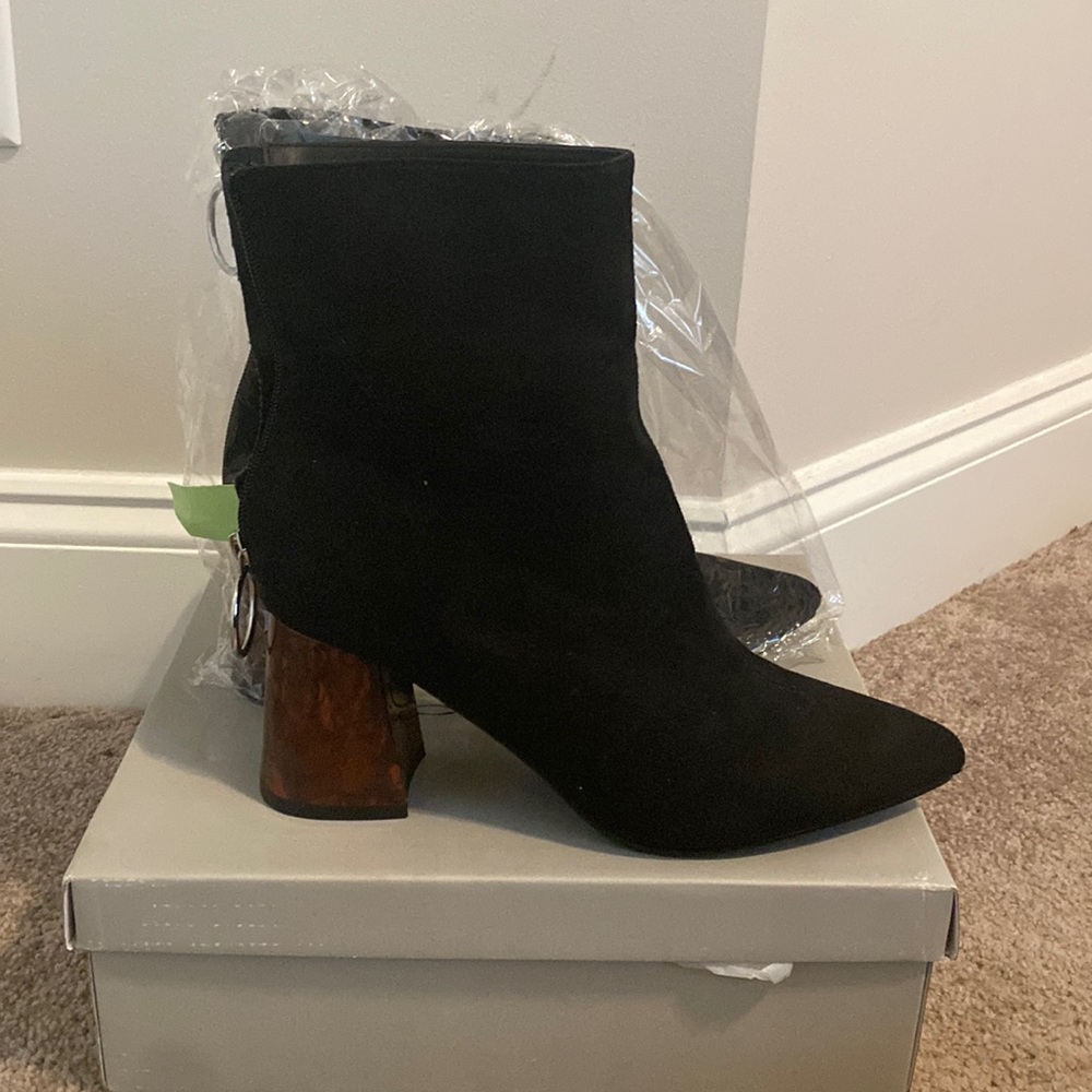 Krush Faux Suede Zip Ankle Boots